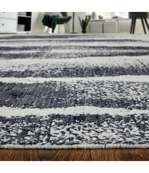 Feizy Coda Industrial Abstract, Black/White, 12' x 15' Area Rug
