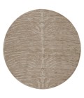 Saphir Area Rug Feizy Saphir Cabin & Lodge Animal Print, Tan/Ivory, 7'-6" x 7'-6" Round Rug