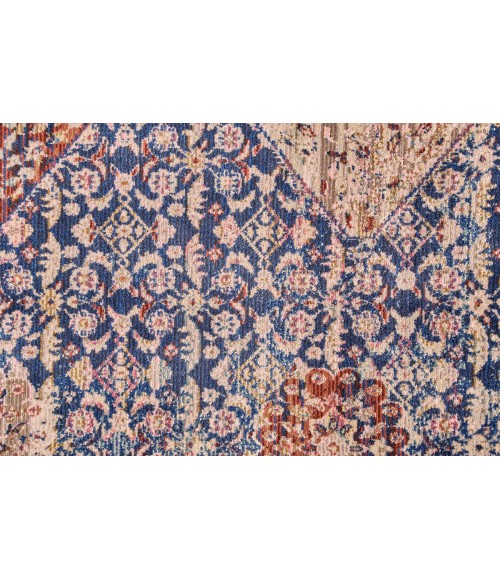 Feizy Torina Classic Oriental, Blue/Red/Gold, 9'-6" x 12'-7" Area Rug