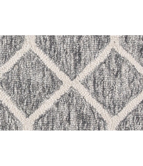Feizy Belfort Cottage Trellis & Lattice, Gray/Black/Ivory, 12' x 15' Area Rug