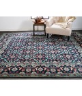 Piraj Area Rug Feizy Piraj Vintage Bordered, Blue/Green/Red, 9'-6" x 13'-6" Area Rug