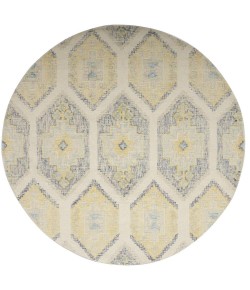 Feizy Arazad 8511F GRAY/YELLOW Area Rug 8 ft. X 8 ft. Round