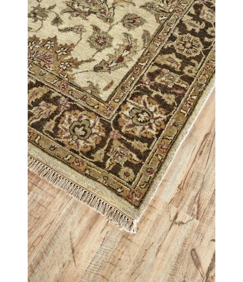 Feizy Drake Classic Persian, Ivory/Gold/Brown, 8'-6" x 11'-6" Area Rug