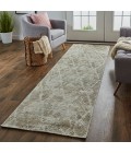 Elias Area Rug Feizy Elias Abstract Chevron Runner, Oyster Gray/Taos Taupe, 2ft - 9in x 10ft