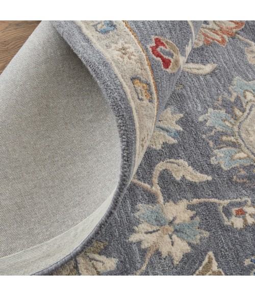 Rylan Area Rug Feizy Rylan Tufted Persian Floral Rug, Blue/Red/Ivory, 4ft x 6ft Area Rug