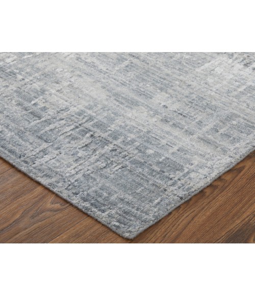 Feizy Eastfield Casual Abstract, Blue/Silver, 2' x 3' Area Rug