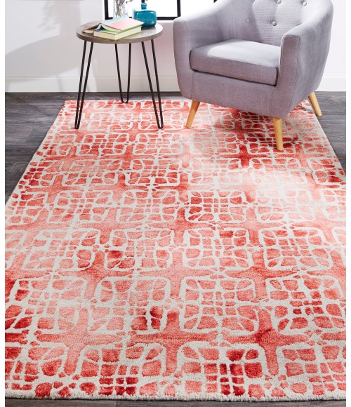 Feizy Lorrain Casual Geometric, Pink/Ivory, 2' x 3' Accent Rug