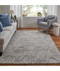 Asher Area Rug Feizy Asher Industrial Geometric, Taupe/Gray/Ivory, 9' x 12' Area Rug