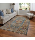 Fillmore Area Rug Feizy Fillmore Bohemian & Eclectic Geometric, Blue/Yellow/Red, 12' x 15' Area Rug