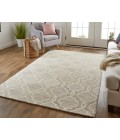 Feizy Belfort Cottage Trellis & Lattice, Gray/Ivory, 10' x 14' Area Rug