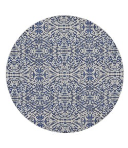Feizy Milton 3466F ROYAL Area Rug 8 ft. 9 in. X 8 ft. 9 in. Round