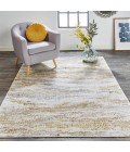 Aura Area Rug Feizy Aura Industrial Abstract, Gold/Gray/Ivory, 3'-11" x 6' Accent Rug