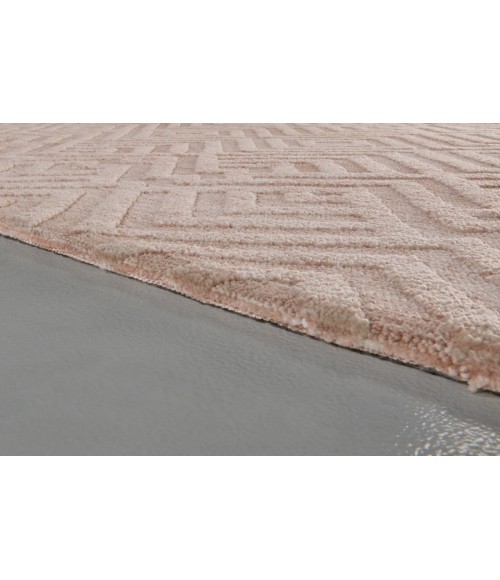 Feizy Colton Farmhouse Diamond, Pink/Ivory, 9'-6" x 13'-6" Area Rug