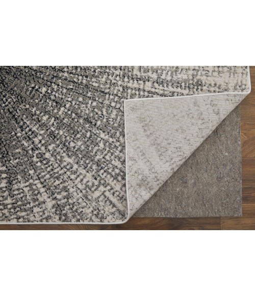 Feizy Micah Mid-Century Modern Abstract, Ivory/Gray/Blue, 8' x 10' Area Rug