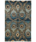 Amzad Area Rug Feizy Amzad Craftsman Ikat, Blue/Gray/Tan, 4' x 6' Accent Rug