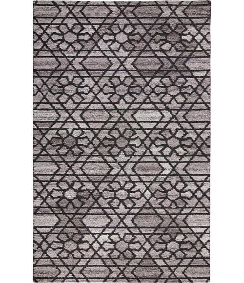 Asher Area Rug Feizy Asher Scandinavian Geometric, Taupe/Black/Gray, 9' x 12' Area Rug