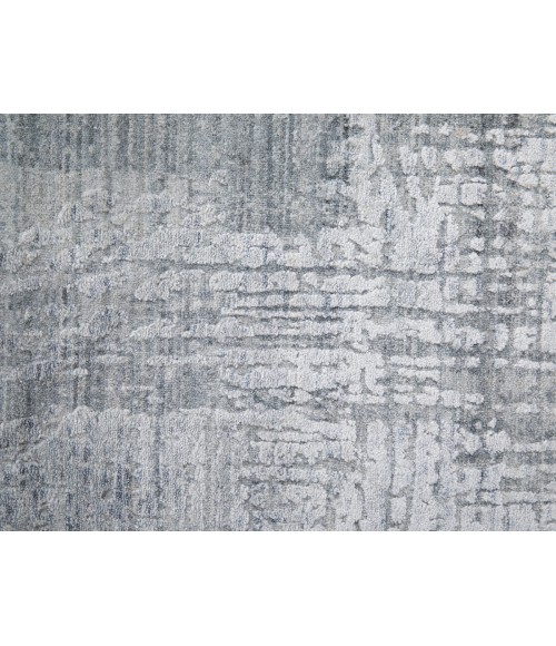 Feizy Eastfield Casual Abstract, Blue/Silver, 2' x 3' Area Rug