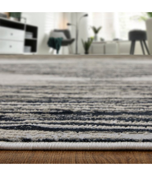 Micah Area Rug Feizy Micah Scandinavian Diamond, Black/Silver/Taupe, 6'-7" x 9'-6" Area Rug