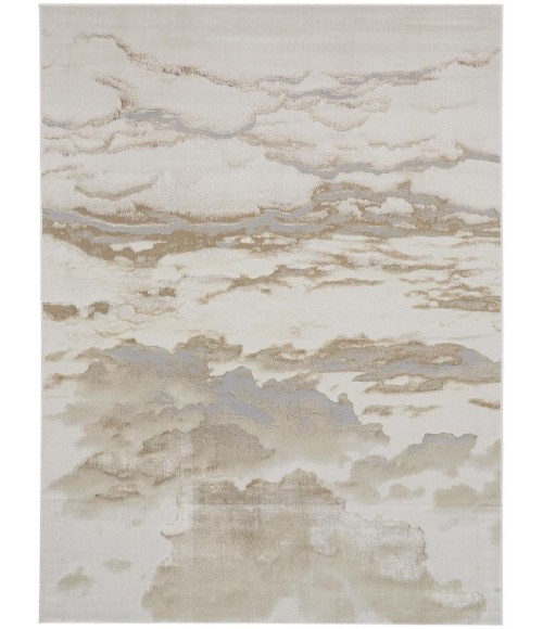 Feizy Aura Casual Abstract, Ivory/Tan/Gray, 13' x 20' Area Rug