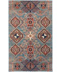 Feizy Nolan Vinatge Style Tribal Kazak Rug, River Blue/Red Orange, 12ft-10in x 15ft