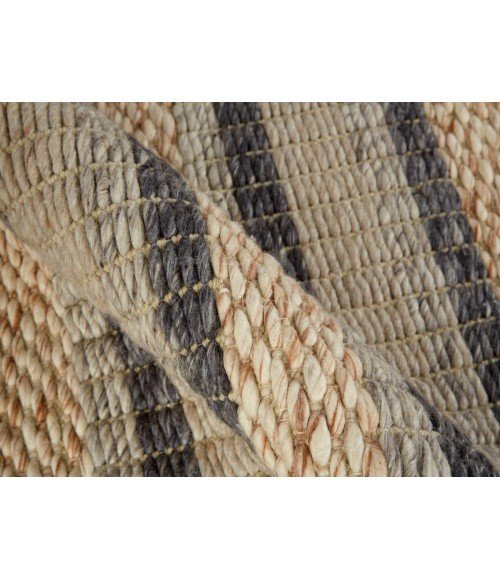 Feizy Berkeley Casual Stripes, Ivory/Tan/Gray, 12' x 15' Area Rug
