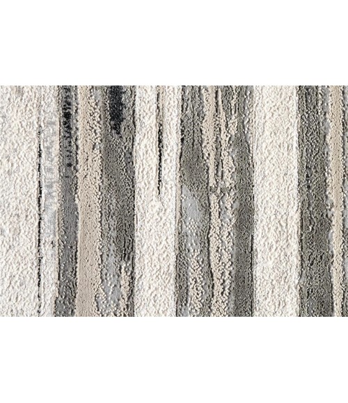 Feizy Micah Industrial Abstract, Silver/Gray/Black, 3'-11" x 6' Accent Rug