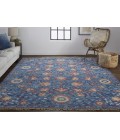 Beall Area Rug Feizy Beall Luxury Wool Rug, Ornamental Floral, Blue, 5ft-6in x 8ft-6in Area Rug