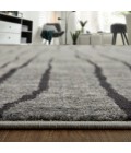 Feizy Kano Industrial Abstract, Gray/Black/Taupe, 8'-9" x 8'-9" Round Rug