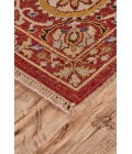 Feizy Amherst Classic Geometric, Red/Gold/Ivory, 9'-6" x 13'-6" Area Rug