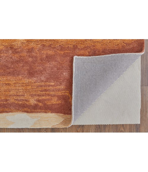 Feizy Anya Industrial Abstract, Red/Orange/Ivory, 10' x 14' Area Rug