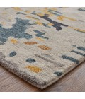 Feizy Everley Abstract Tufted Wool Rug, Light Gray/Golden Yellow, 9' x 12' Area Rug