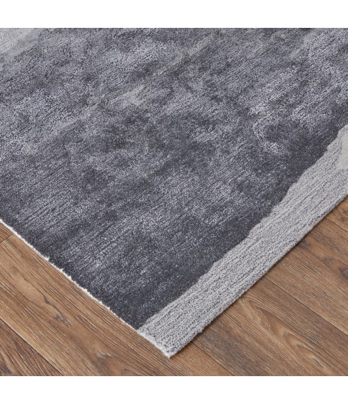 Feizy Anya Industrial Abstract, Gray/Blue/Ivory, 5' x 8' Area Rug
