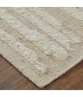 Feizy Ashby Scandinavian Stripes, White/Tan, 2'-6" x 8' Runner