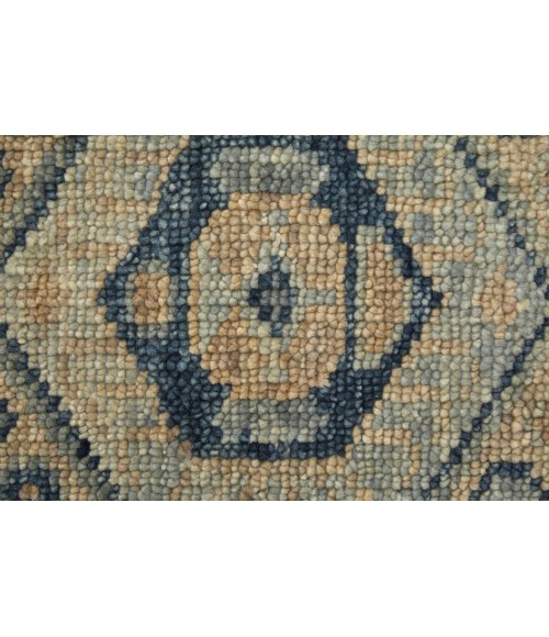 Feizy Fillmore Classic Diamond, Blue/Ivory, 2'-6" x 10' Runner