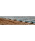 Feizy Keats Bohemian & Eclectic Distressed, Blue/Taupe/Ivory, 8'-9" x 8'-9" Round Rug