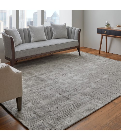 Eastfield Area Rug Feizy Eastfield Casual Abstract, Gray/Ivory, 2'-6" x 10' Runner
