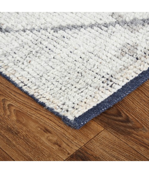 Feizy Alford Minimalist Eyelash Wool Rug, Light Gray/Brown, 3ft-6inx5ft-6in Accent Rug