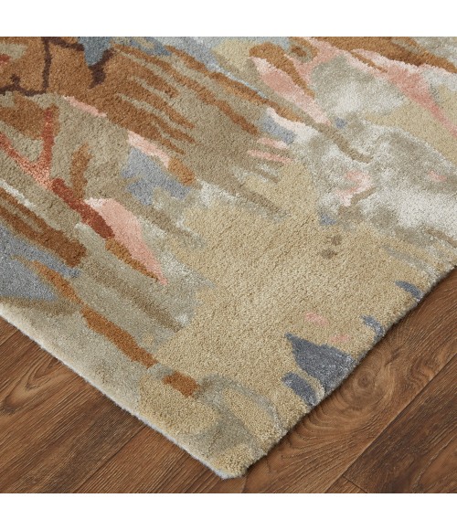 Dafney Area Rug Feizy Dafney Casual Floral & Botanical, Tan/Gray/Green, 2' x 3' Accent Rug