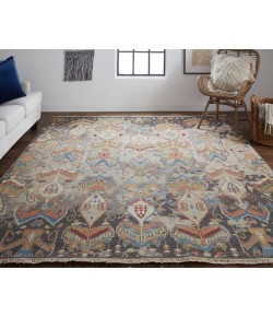 Feizy Leylan 0563F CHARCOAL/MULTI Area Rug 8 ft. X 8 ft. Round