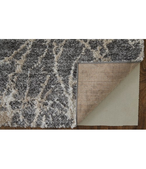 Feizy Mynka Casual Abstract, Gray/Ivory, 5' x 8' Area Rug