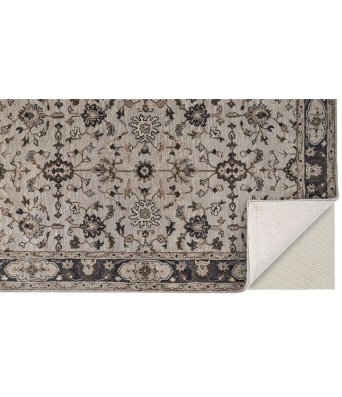 Eaton Area Rug Feizy Eaton Classic Oriental, Gray/Ivory/Taupe, 9'-6" x 13'-6" Area Rug