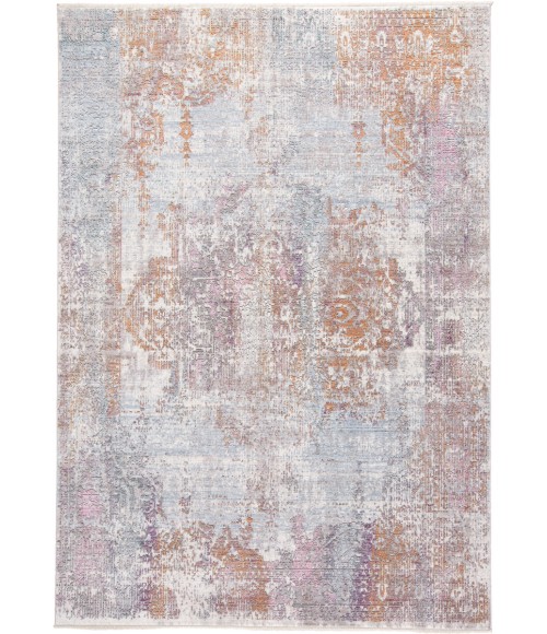 Feizy Cecily Vintage Medallion, Gold/Pink/Blue, 8' x 8' Square Square Rug