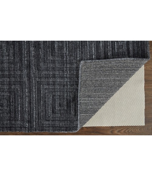 Feizy Redford Minimal Viscose Rug, Charcoal Gray/Gray, 3'-6" x 5'-6" Area Rug