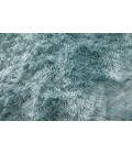 Feizy Indochine Luxury & Glam Solid, Blue/Silver, 8' x 8' Round Rug