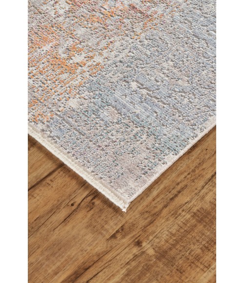 Feizy Cecily Vintage Medallion, Gold/Pink/Blue, 8' x 8' Square Square Rug