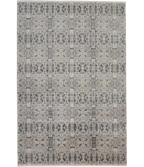Feizy Cadiz Industrial Oriental, Gray/Taupe/Ivory, 9'-9" x 13'-2" Area Rug