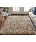 Feizy Stoneleigh Luxury & Glam Solid, Tan/Ivory, 9' x 12' Area Rug