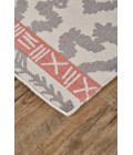 Adia Area Rug Feizy Adia Global Diamond, Gray/Ivory/Orange, 8' x 11' Area Rug