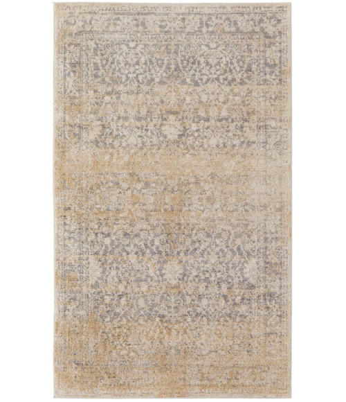 Feizy Camellia Casual Floral & Botanical, Gray/Ivory, 4'-3" x 6'-3" Accent Rug