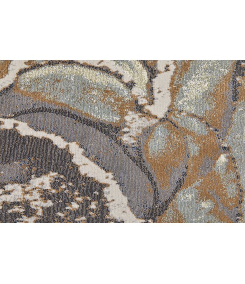 Feizy Clio Industrial Abstract, Gray/Brown, 7'-9" x 10' Area Rug